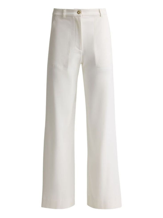 Cream Wide-Leg Trousers