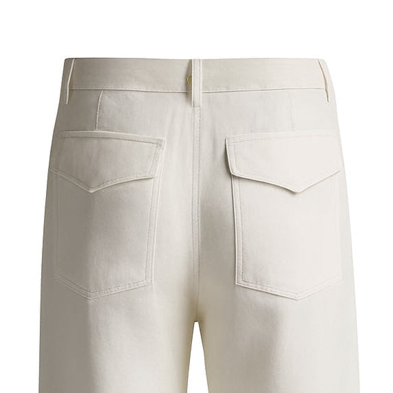 Cream Wide-Leg Trousers